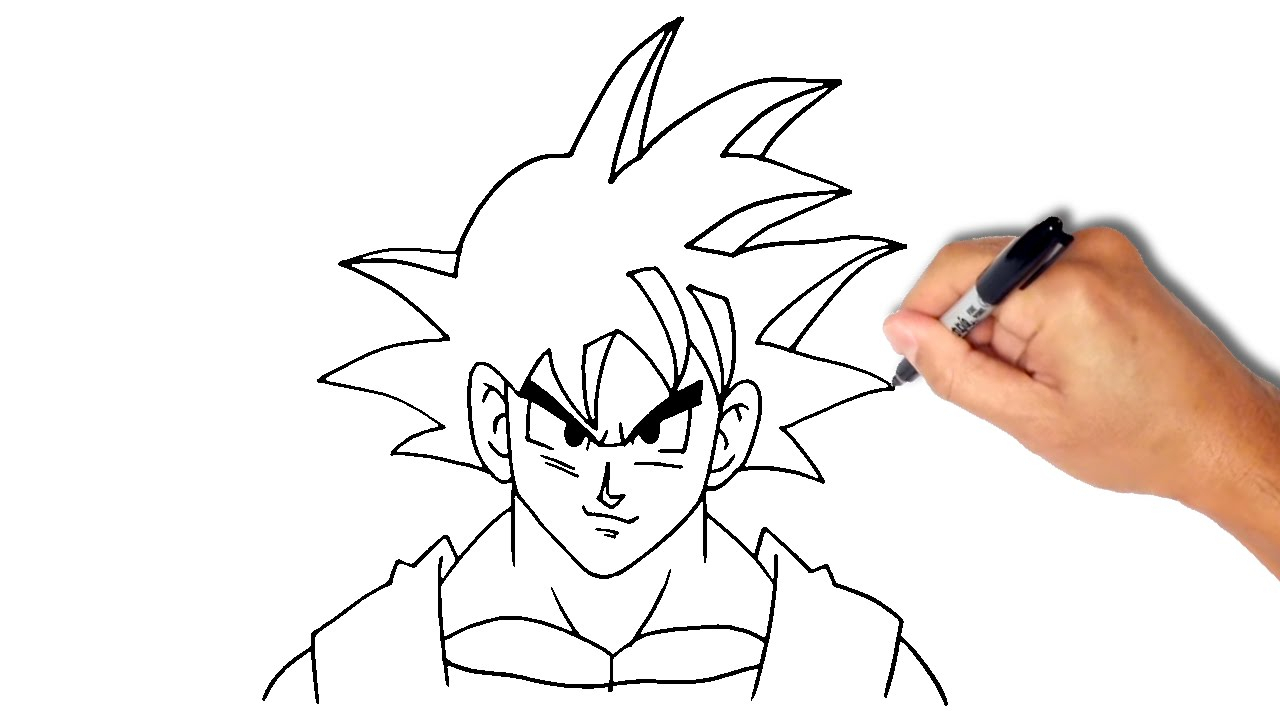 1280x720 Dragon Ball Z Goku Drawing Step By Step