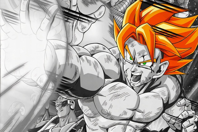640x427 Dragon Ball Z Goku Super Saiyan Comic Anime Cartoon Art Drawing