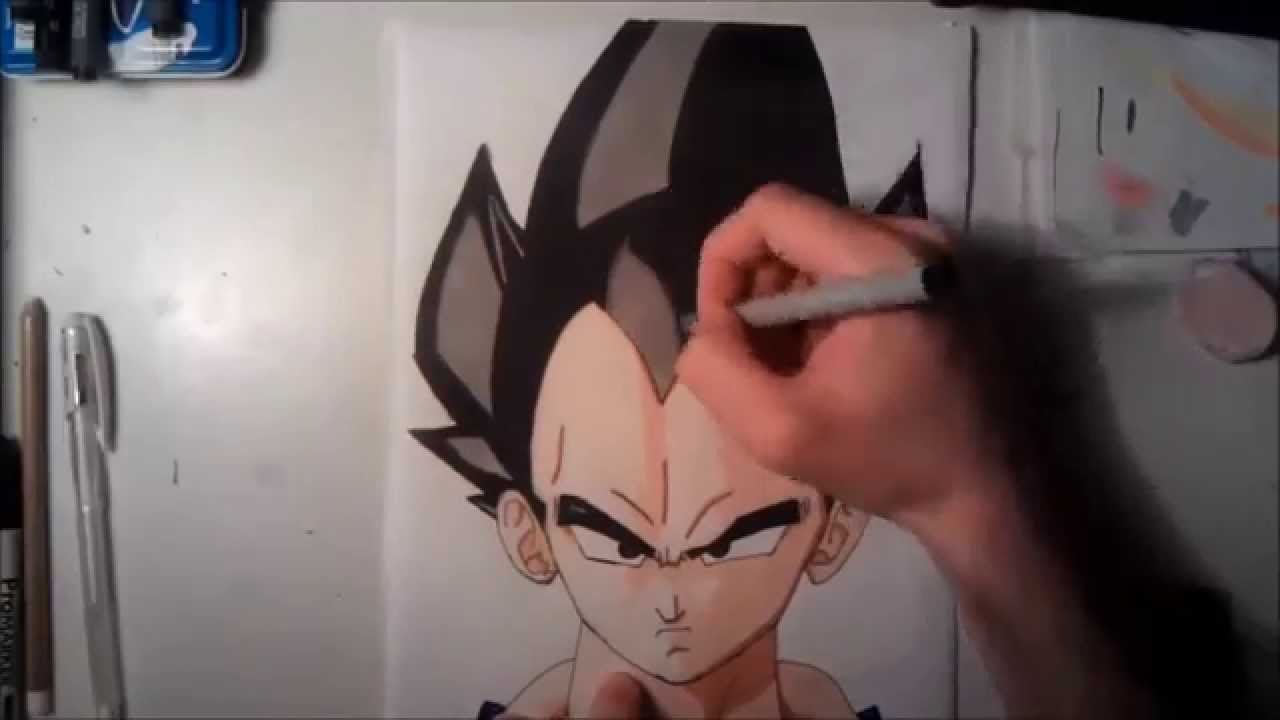 1280x720 Speed Drawing Vegeta Dragonball Z Kai !