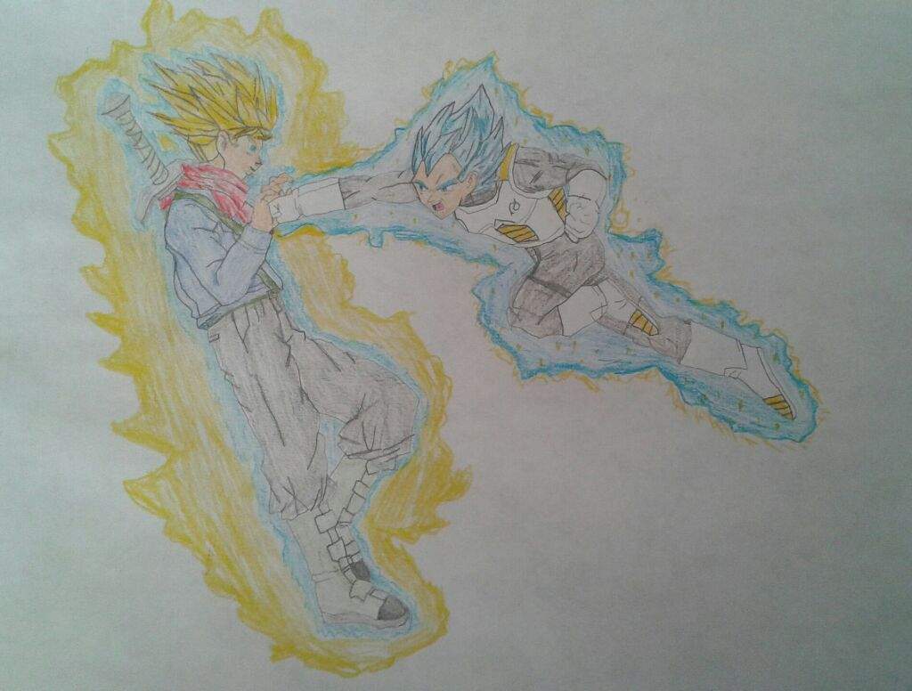 1024x776 Ssb Vegeta And Fssb Trunks Drawing Dragonballz Amino