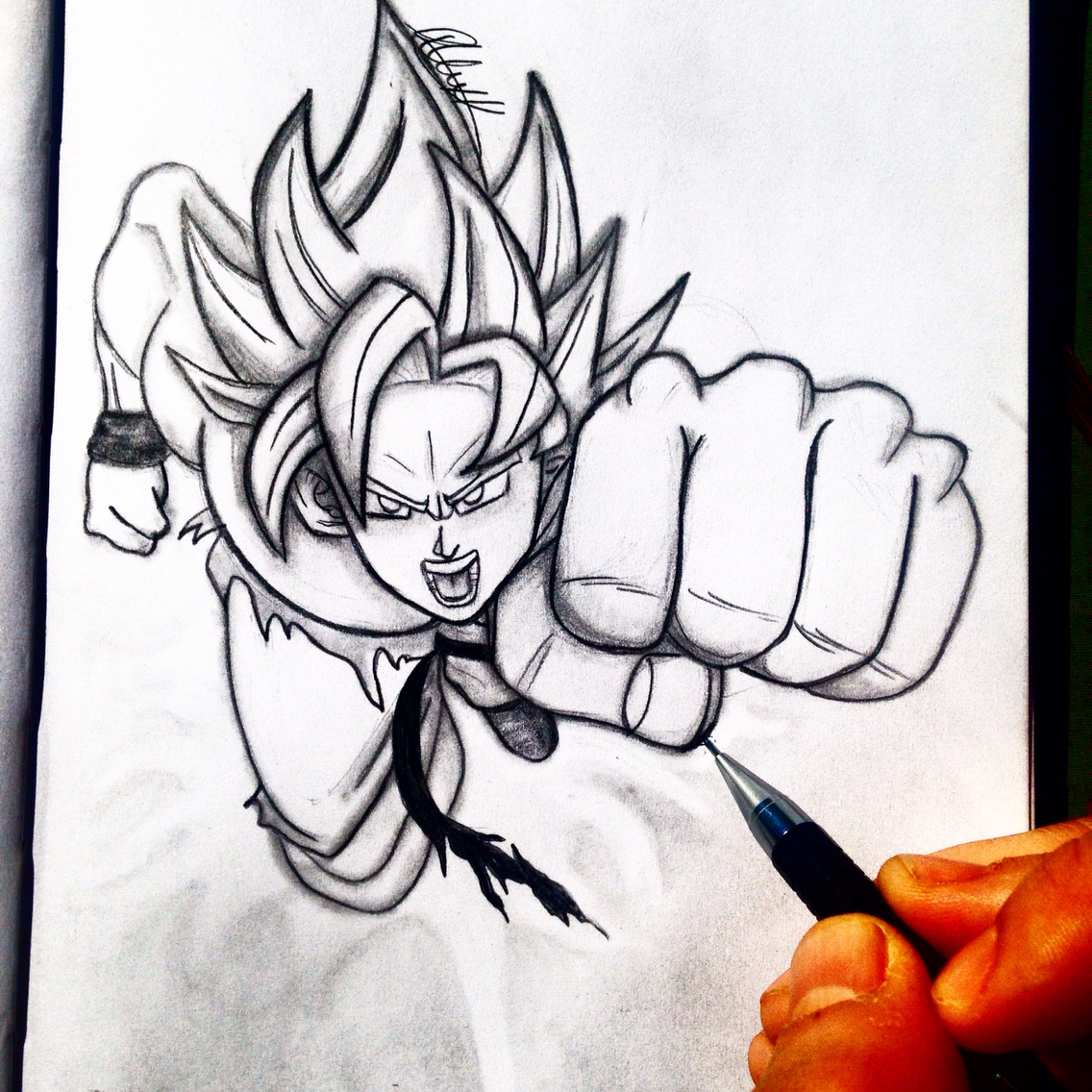 1136x1136 3d Pencil Drawings Of Dragon Ball Z Artalex Khleif. Pencil Sketch