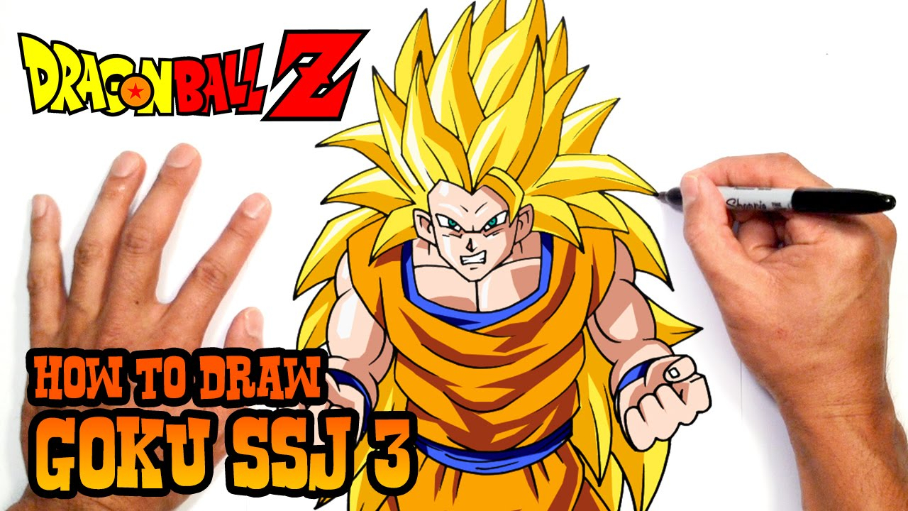 1280x720 Dragon Ballz Drawing Colourful Step By Step How To Draw Goku Ssj 3