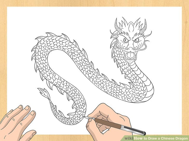 728x546 How To Draw A Chinese Dragon 8 Steps (With Pictures)