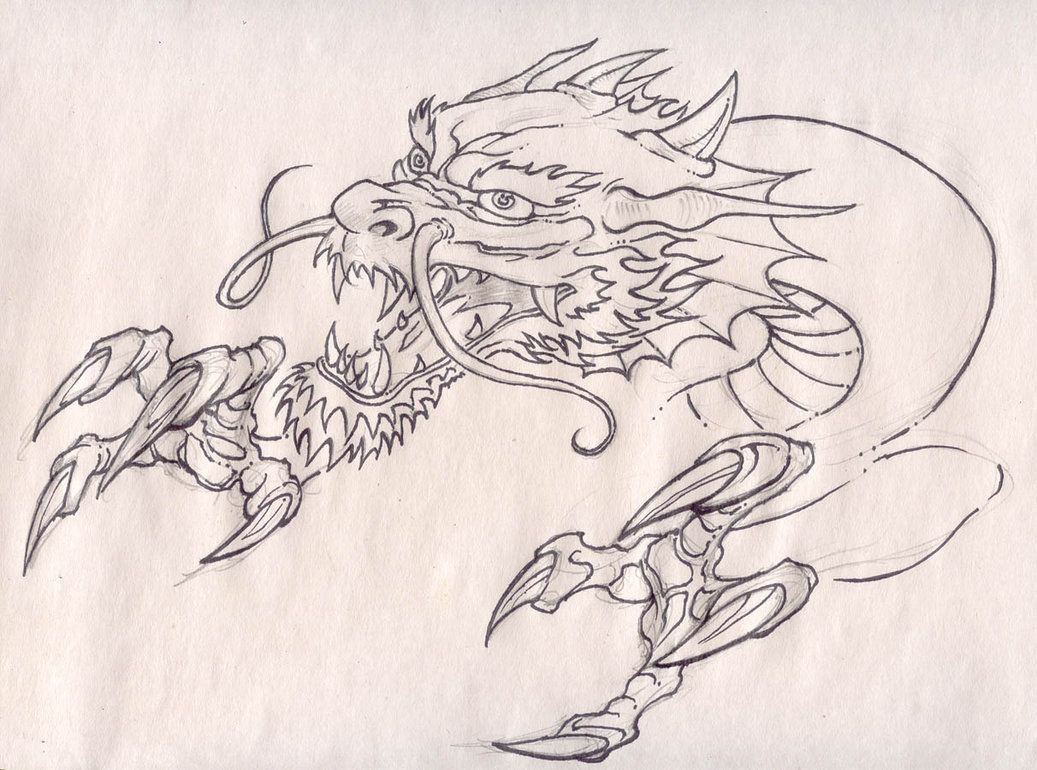 1037x770 Dragon Head And Claws By Pancho Villa.jpg Pic To Draw