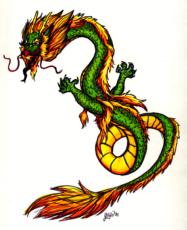 650x800 Chinese Dragon In Color By Davenevanxaviour