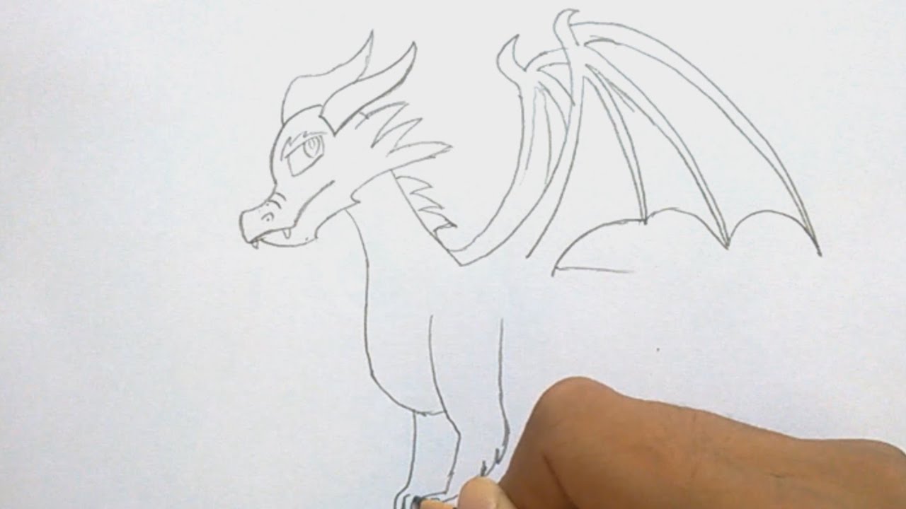 1280x720 How To Draw A Dragon Step By Step And Easy