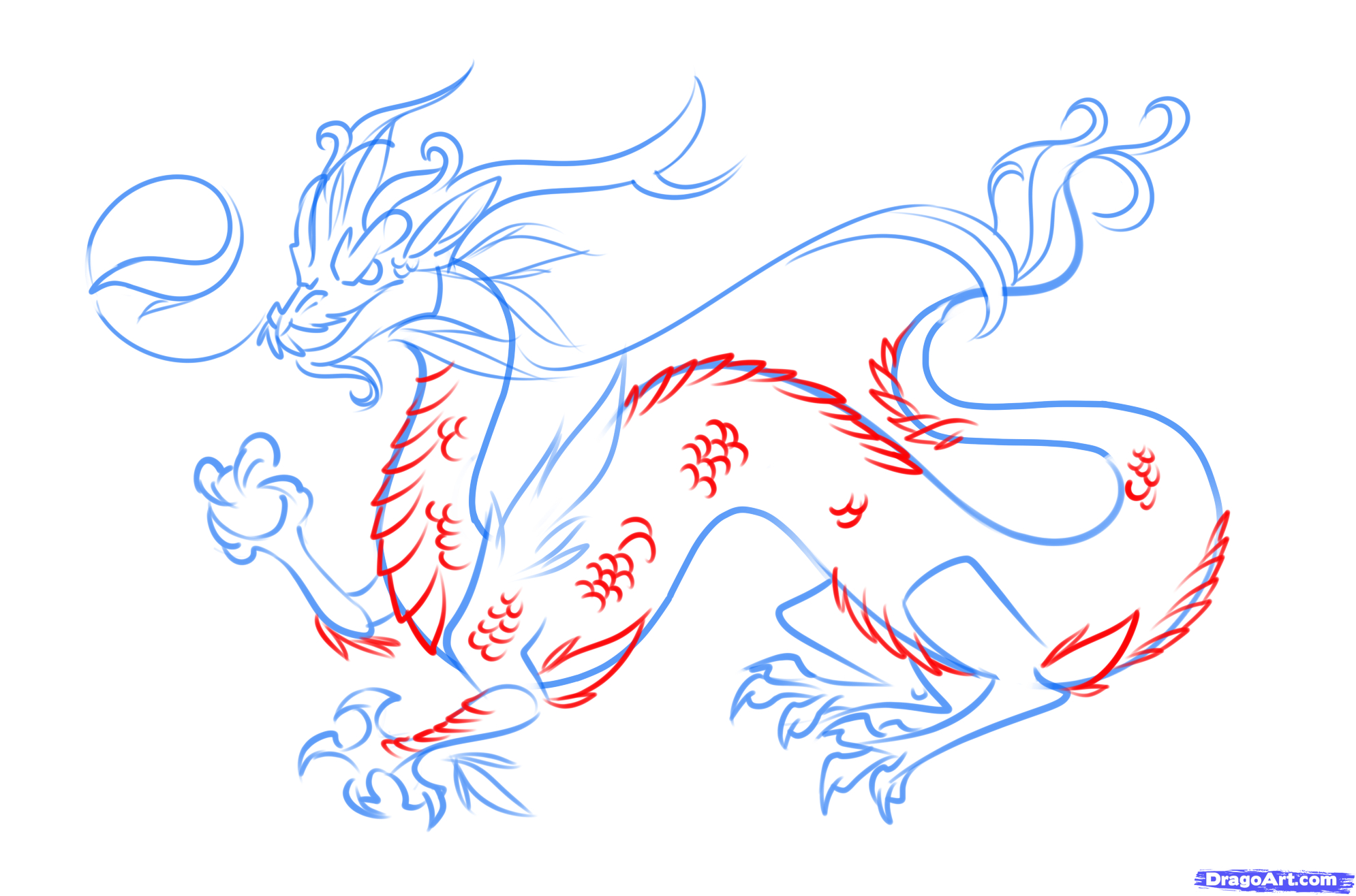 1990x1316 Chinese Dragon Drawing Step By Step Images Easy Chinese Dragon