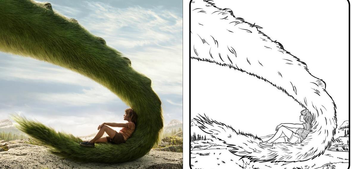 1183x567 Pete's Dragon Coloring Pages And Activities