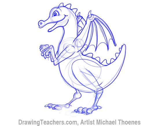 550x434 How To Draw A Dragon For Kids
