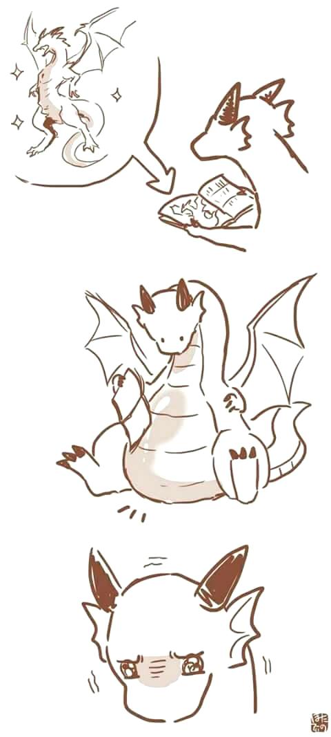 480x1066 Cute Dragon Drawing