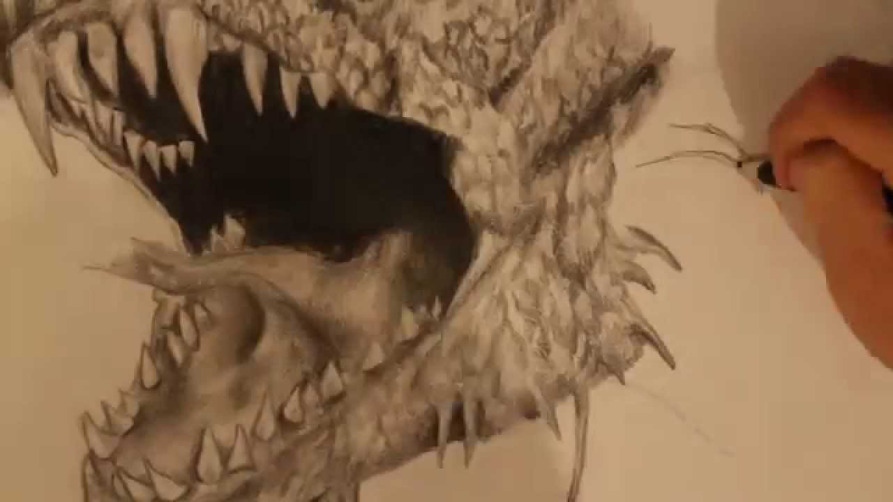 1280x720 Drawing A Fierce Dragon (Time Lapse)
