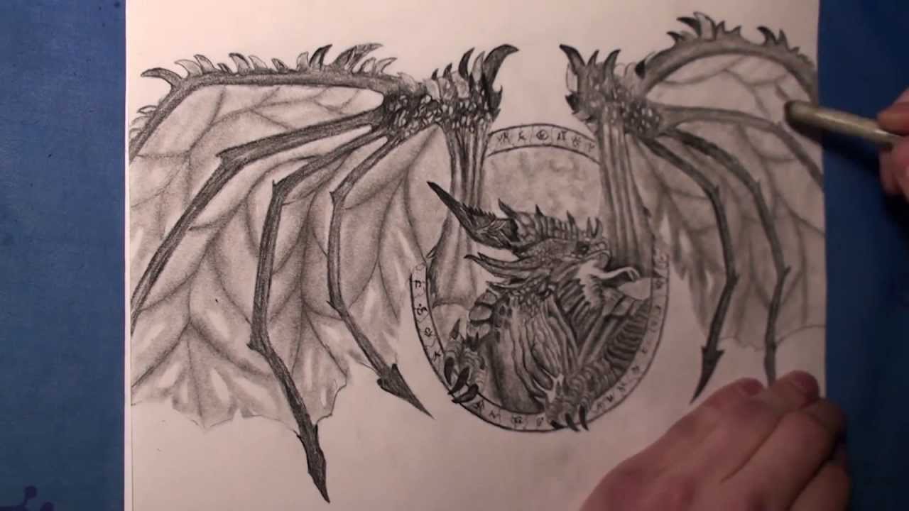 1280x720 Wow Dragon Drawing Time Lapse