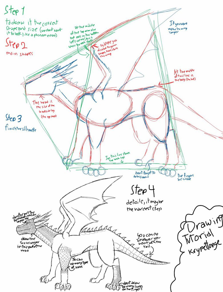 781x1023 Drawing Dragon Tutorial