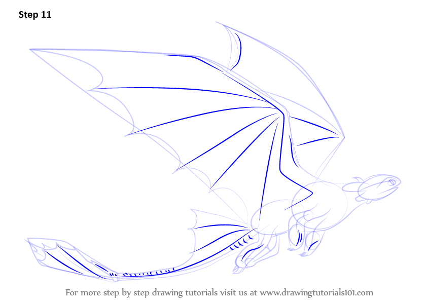 842x596 Learn How To Draw Toothless Flying From How To Train Your Dragon