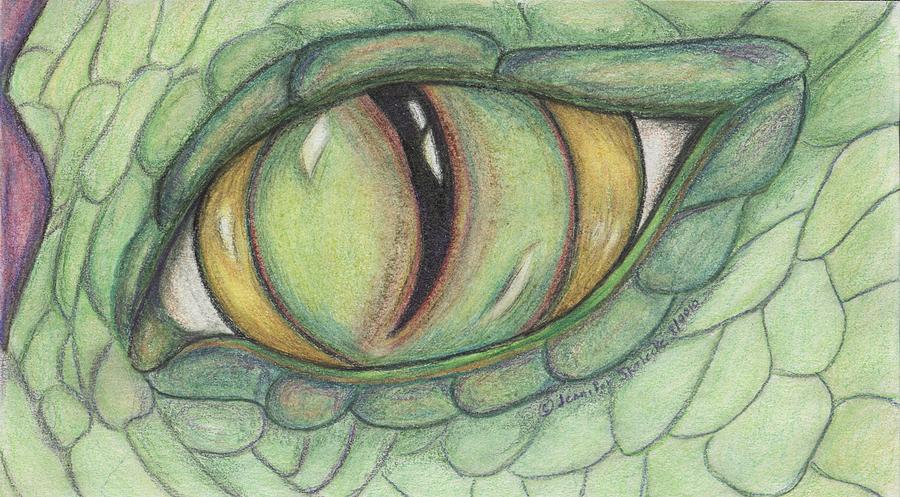 900x497 Dragon Eye Drawing By Jennifer Skalecke