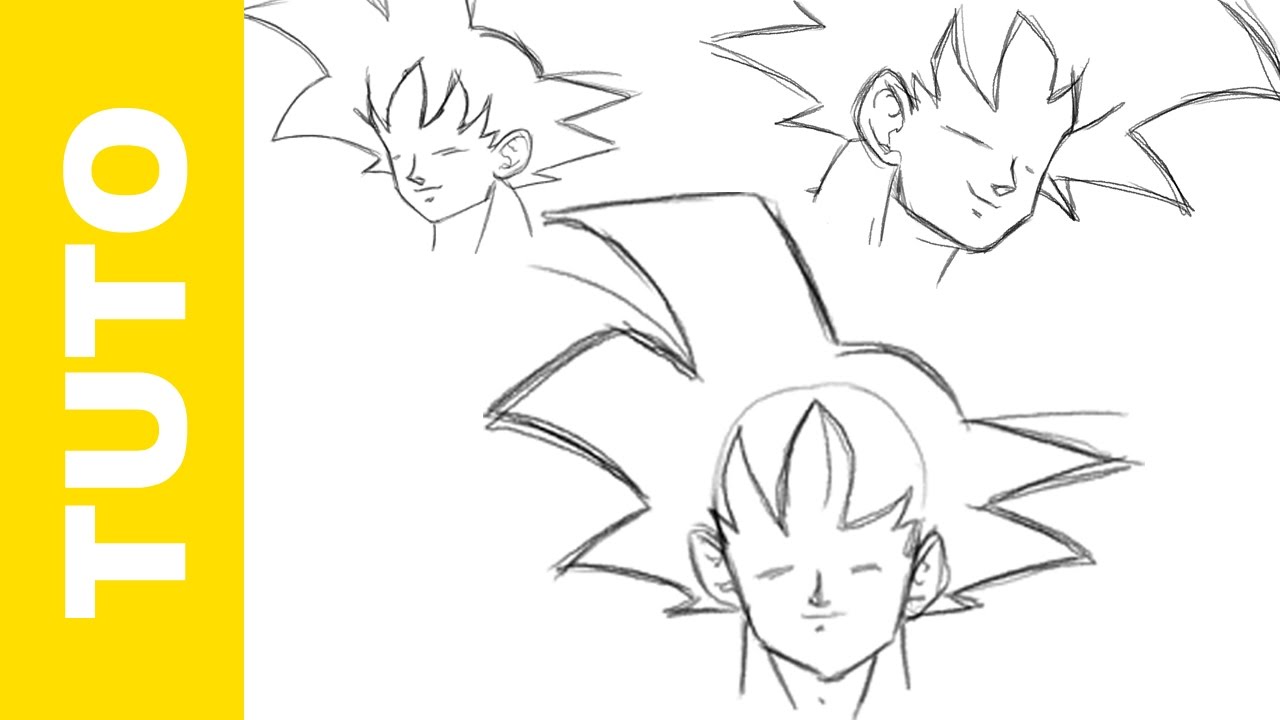 1280x720 Comment Dessiner Dragon Ball Z La Tete De Goku
