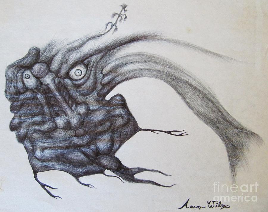 900x712 Dog Face Dragon Drawing By Aaron Wilcox