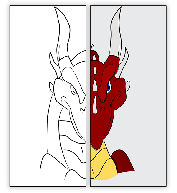 600x652 Dragon Head Front View On Behance