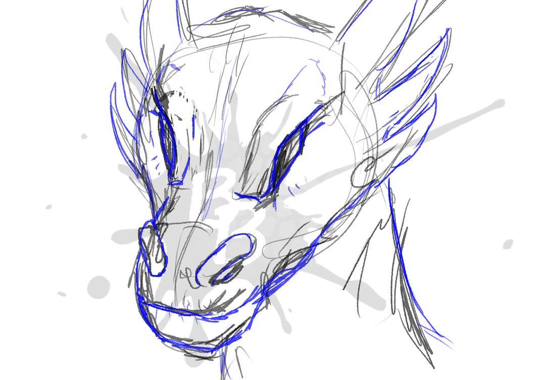 Dragon Face Drawing at GetDrawings | Free download