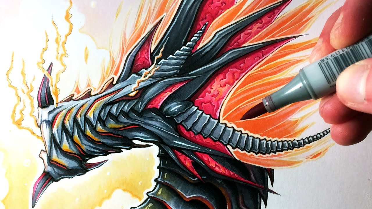 1280x720 Let's Draw A Fire Dragon