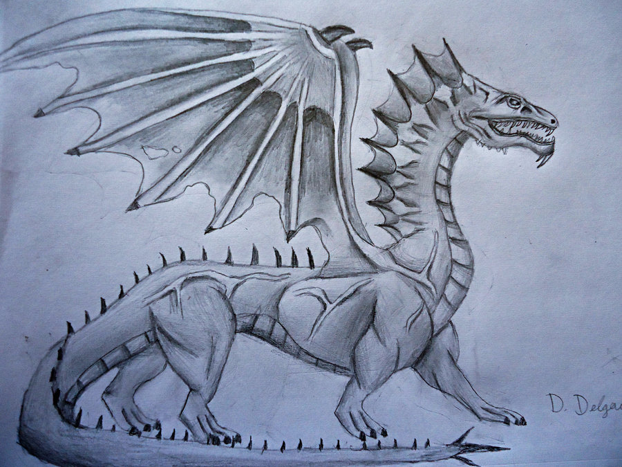 900x675 Fire Dragon (Original Drawing) By Delgado722