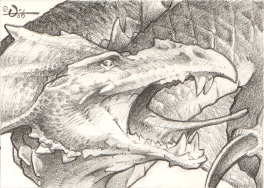 529x377 Dragon Pencil Drawing, In Quinton Hoover's My Stuff, Sold Comic