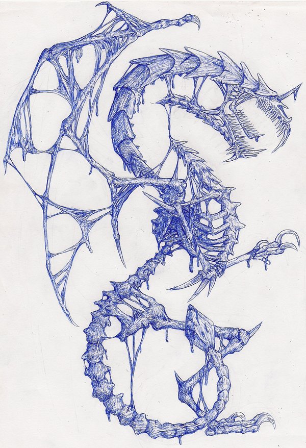 600x878 Skeletal Dragon By Eppon