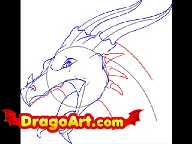640x480 How To Draw A Dragon Head, Step By Step