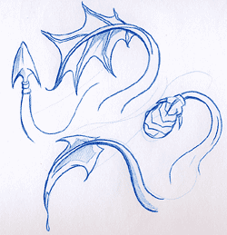 250x259 More Tail Possibilities Dragons Dragons, Draw