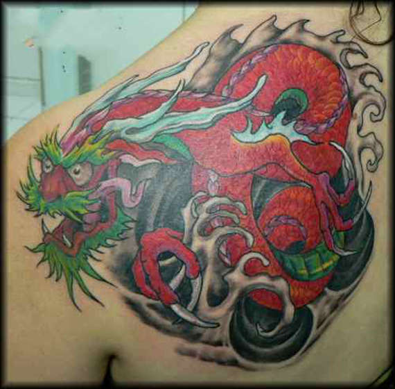 570x560 Breathtaking Dragon Tattoos And Designs For You