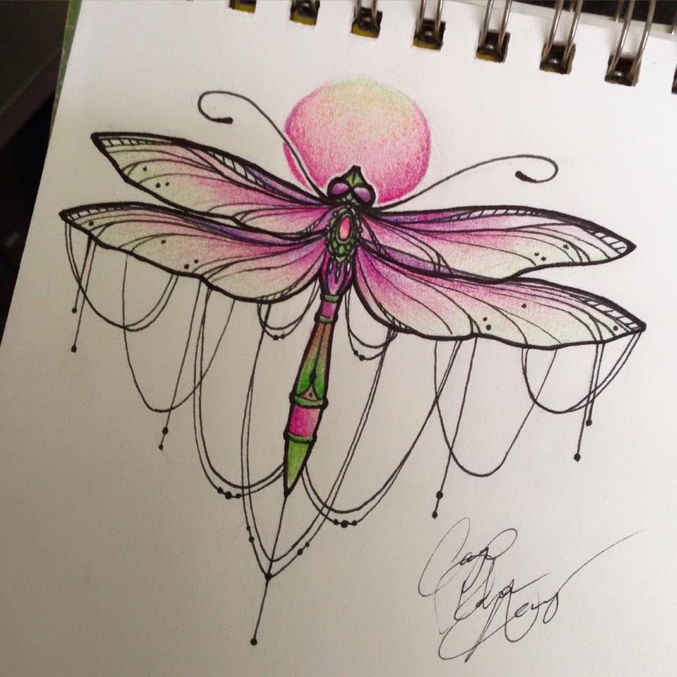960x960 Dragonfly Tattoo By On @ Tattoo