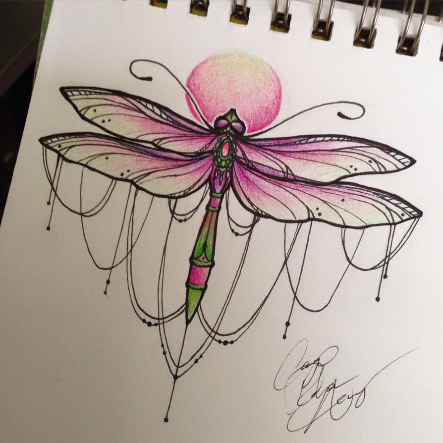 894x894 Dragonfly Tattoo By Ailanor