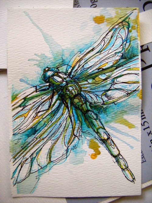 500x667 Abstract Dragonfly Abstractwatercolor Tattoos