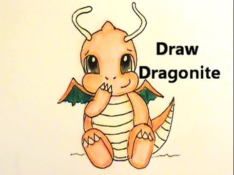480x360 Draw Chibi Dragonite Step By Step Pokemon No.149 Tutorial