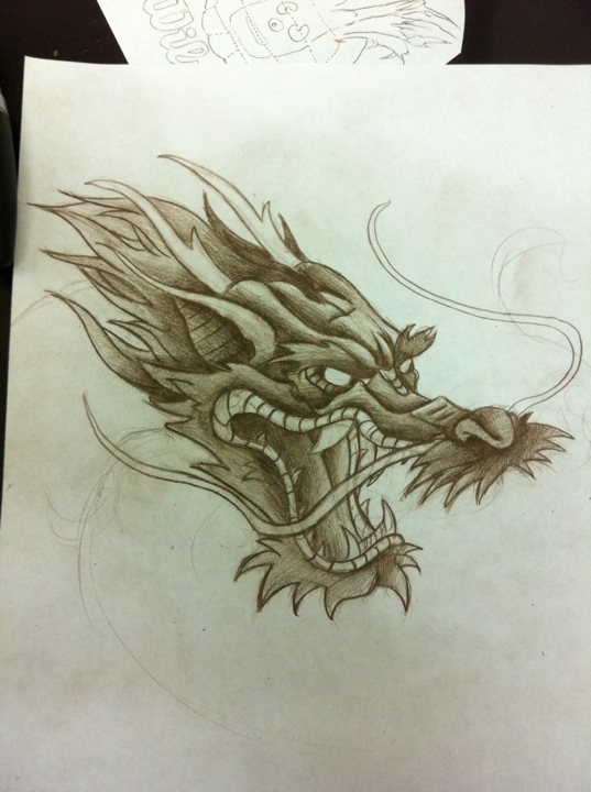 537x720 Dragon Head By Tricomiart