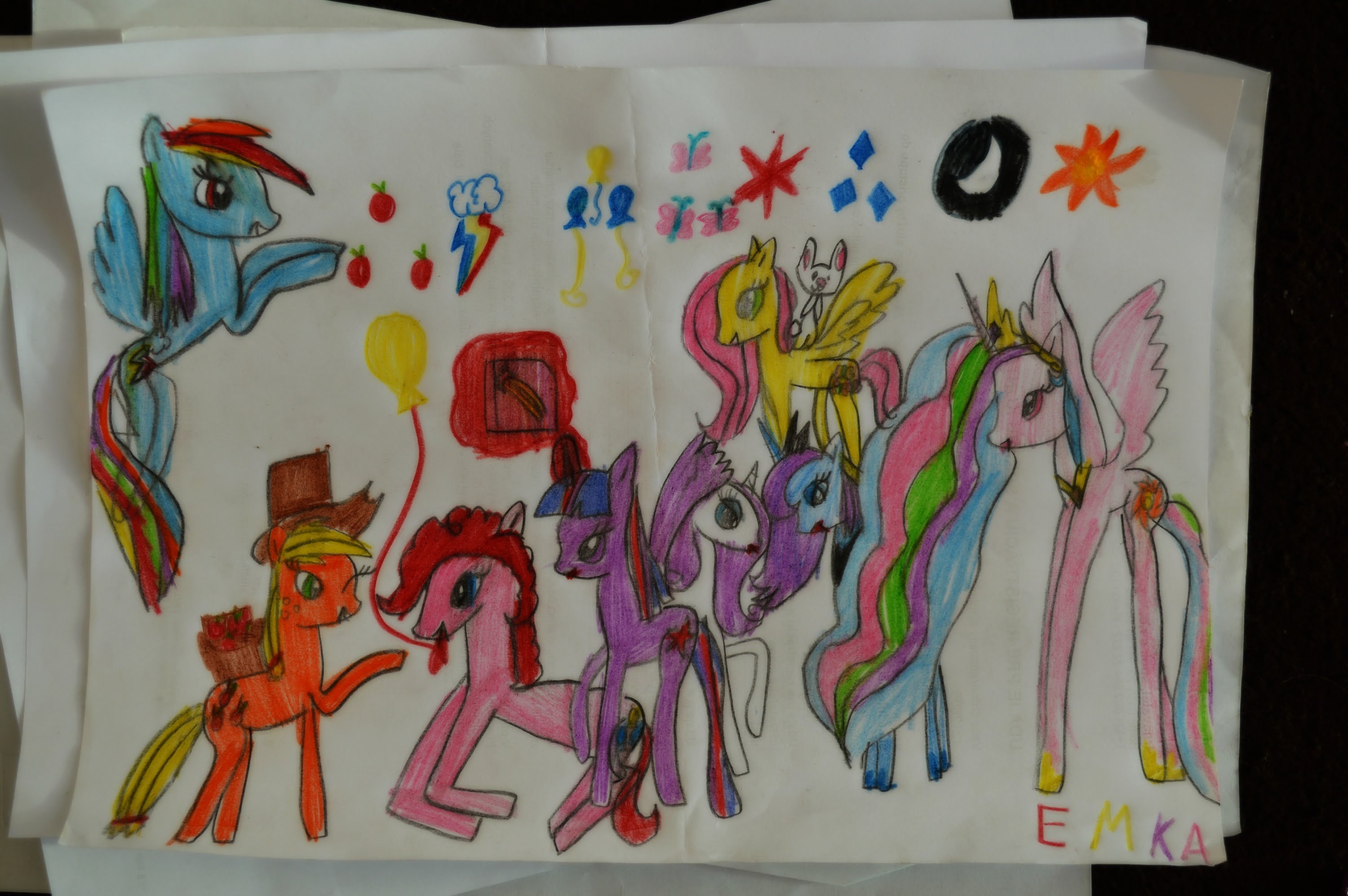 3000x1994 My Little Pony Speed Drawing (By 7 Years Old Girl)