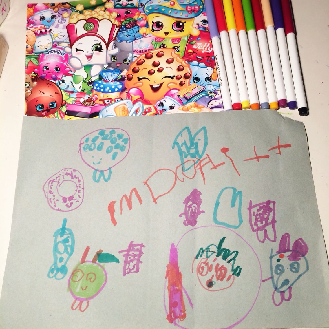 1136x1136 4 Years Old Drawing Of Shopkins. @shopkinsworld