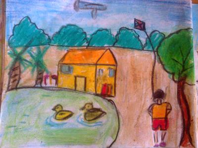 400x300 Peaceful Little House I Am A 5 Year Old Boy. I Love Drawing