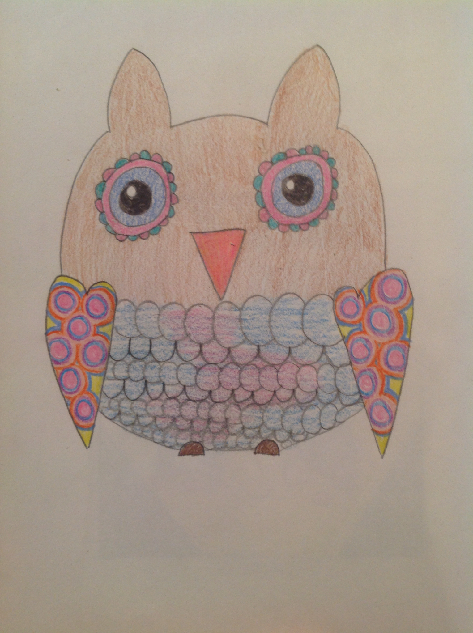 1530x2048 My 8 Year Old's Drawing Of An Owl. My Girls