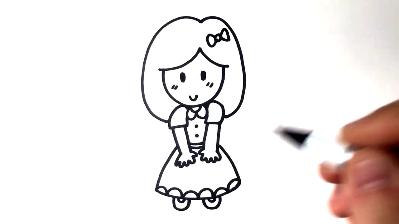 1280x720 How To Draw A Girl Easy