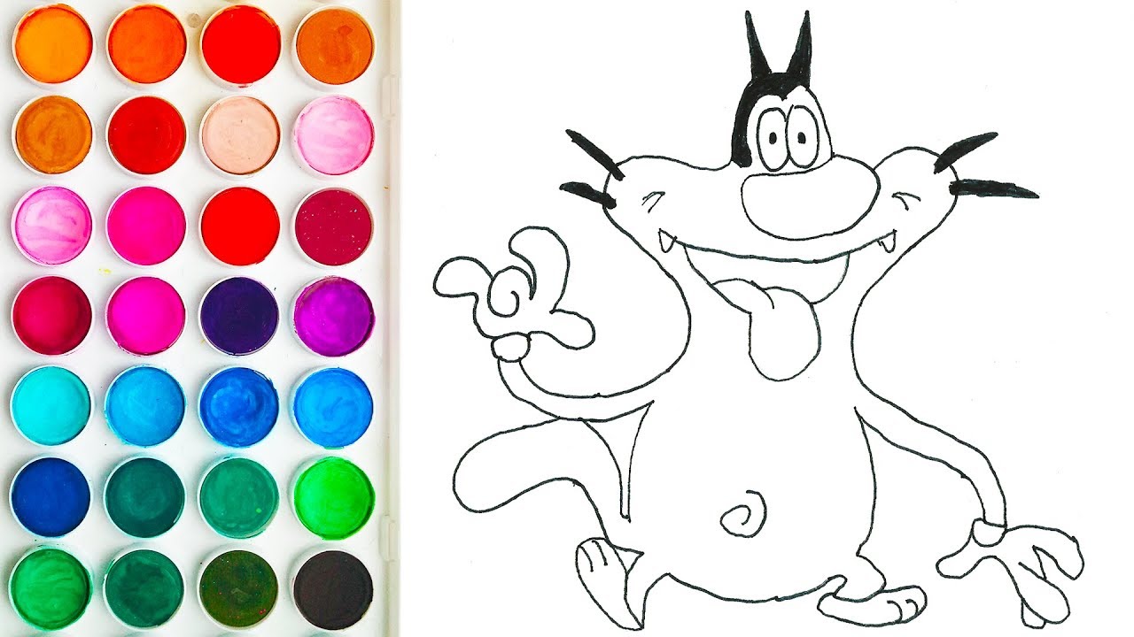 1280x720 Drawings With Cat From Oggy And The Cockroaches For Babies