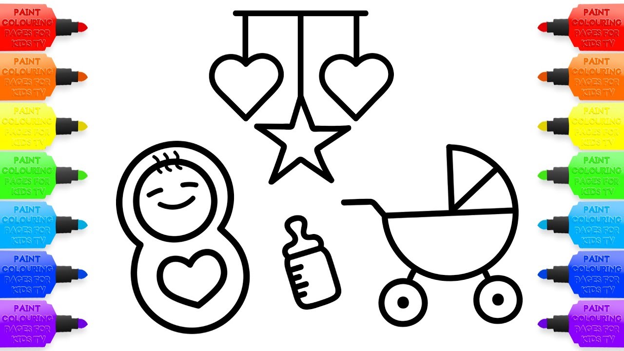 1280x720 How To Draw Accessories Baby Coloring Book And Drawing