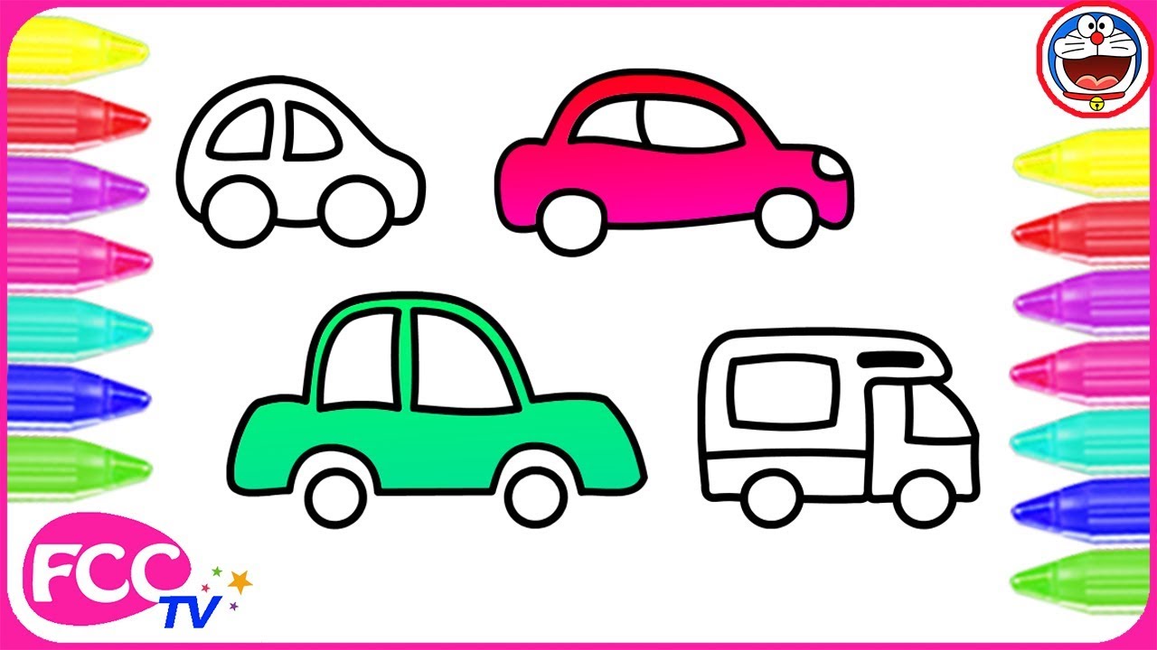 1280x720 How To Draw Cars Toys For Baby Drawing For Kids How To Color