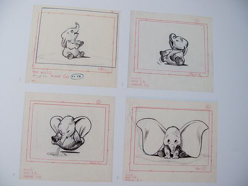 500x375 Dumbo Sketches Would Be Super Cute For A Baby Nursery!