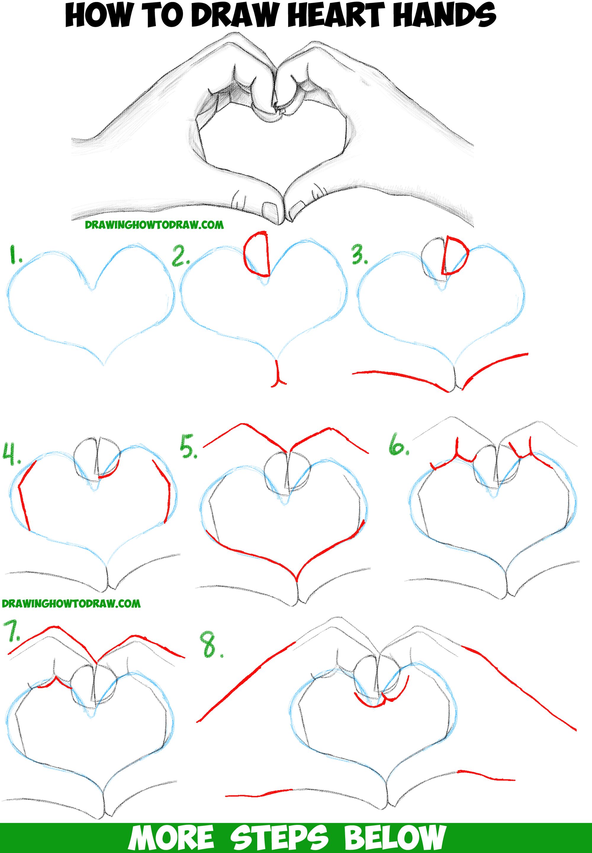 2000x2883 How To Draw Heart Hands In Easy To Follow Step By Step Drawing