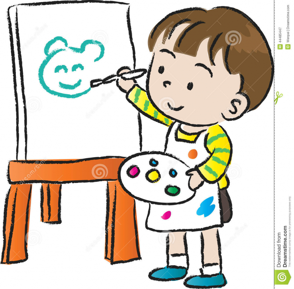 1024x1006 Cartoon Drawing For Children Children Drawing Stock Illustration