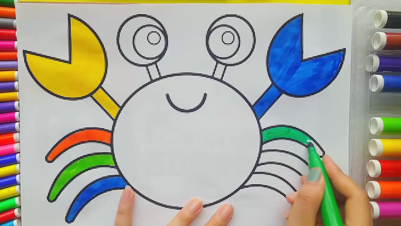 1280x720 How To Draw Numbers And Colorful Hands For Kids Learning Colors (1