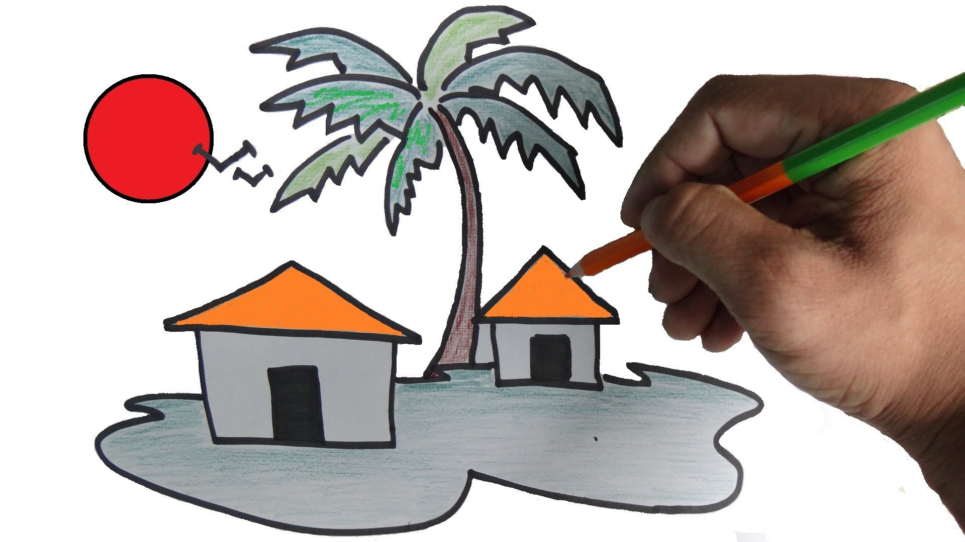 1920x1080 Nature Drawing For Child How To Draw A Scenery For Children