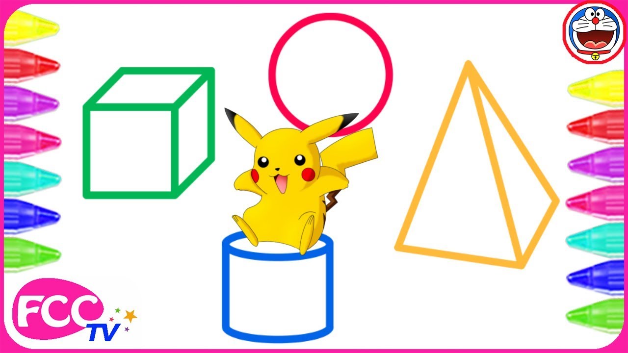 1280x720 Coloring 3d Shapes Drawing For Kid How To Color