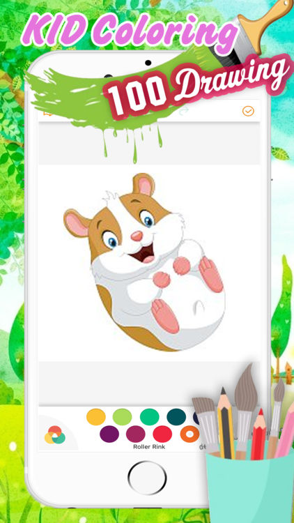 422x750 Cute Hamster Coloring Book Drawing For Kid By Chawalit Sittichai